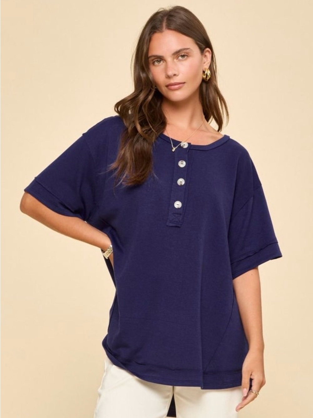 ANDREE BY UNIT Top Navy M/L